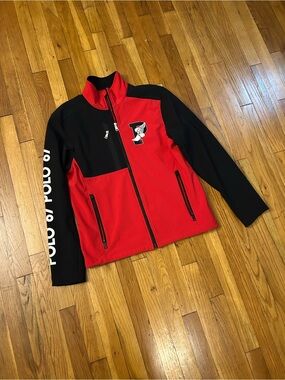 Polo by Ralph Lauren P-Wing Stadium Red & Black Full-Zip Jacket